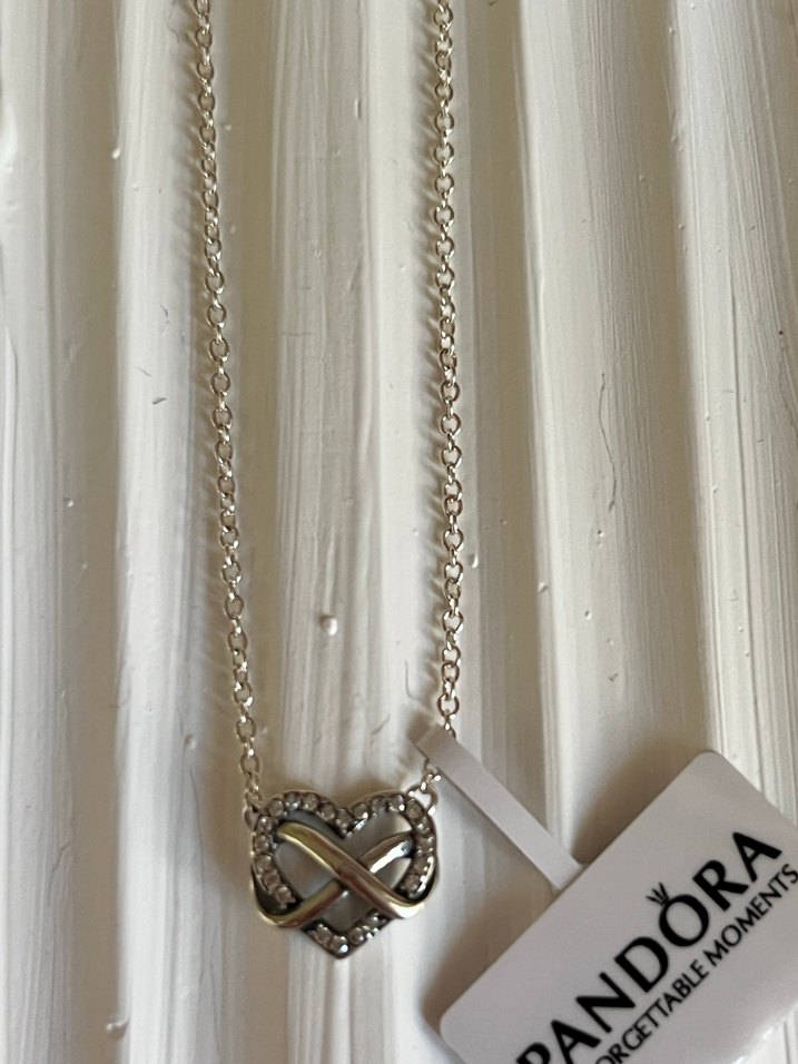 Pandora gümüş Renk Zincir Detaylı Kolye - Görsel 2
