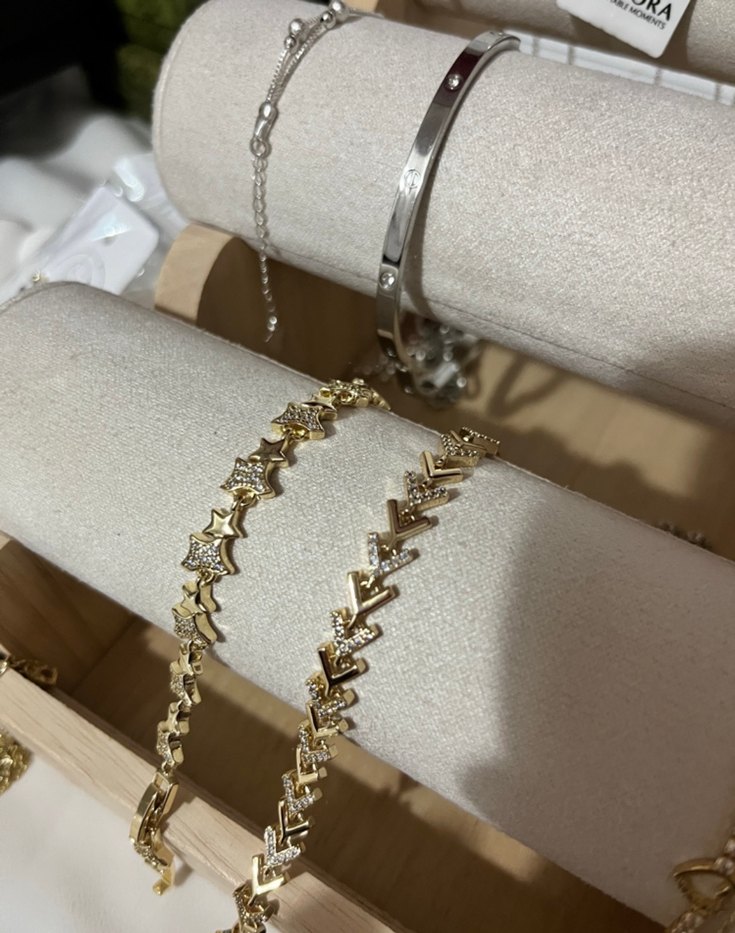 Pandora Gold Zincir Detaylı Kadın Bileklik - Görsel 5