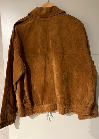 Zara Kadın taba Süet deri Ceket - Görsel 5