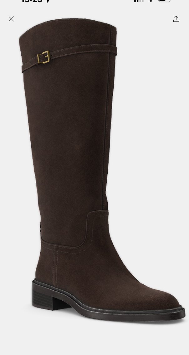 Zara Kahverengi Süet Kemerli Dizüstü Kadın Çizme - Görsel 3