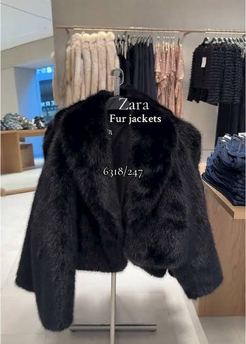 Zara siyah Kadın Kürk Ceket - Görsel 2