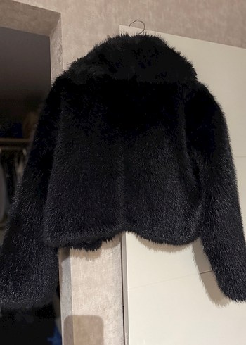 Zara siyah Kadın Kürk Ceket - Görsel 4