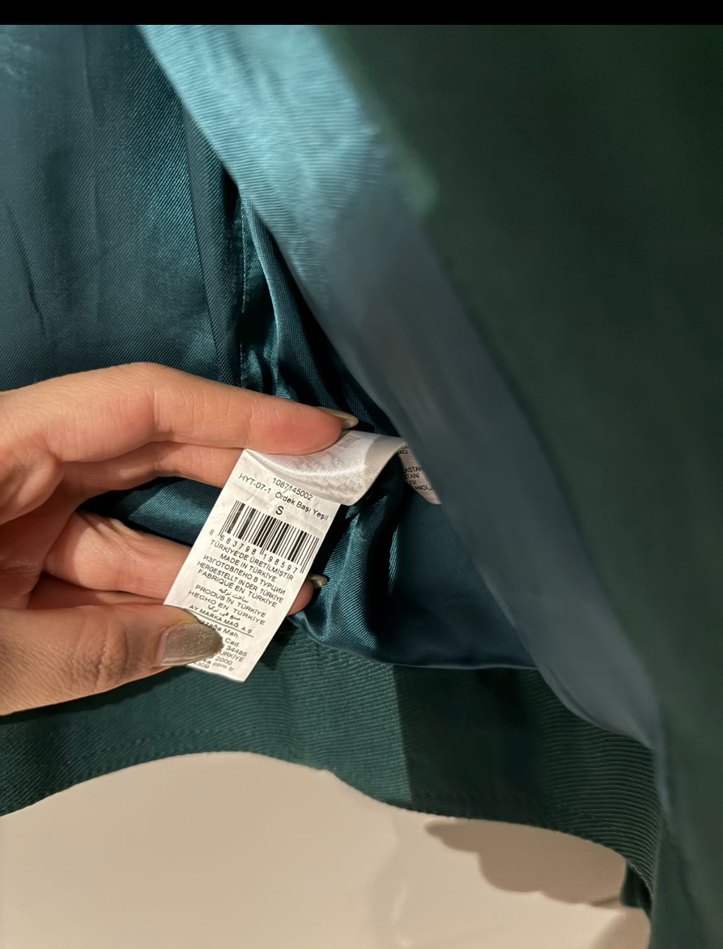 NetWork Kemer Detaylı Yeşil Kadın Ceket - Görsel 4