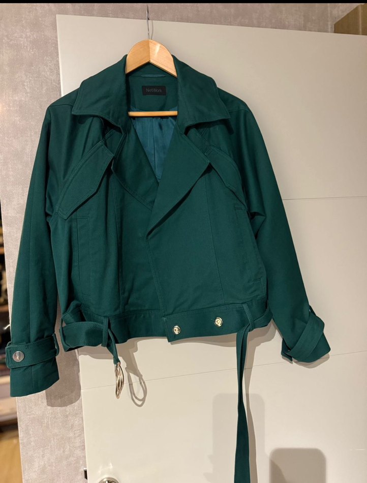 NetWork Kemer Detaylı Yeşil Kadın Ceket - Görsel 3