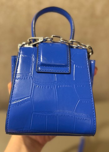 Divarese Mavi Deri Tokalı Kadın Çantası - Görsel 2