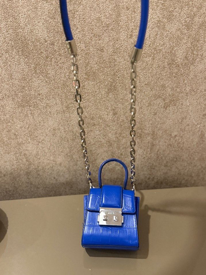 Divarese Mavi Deri Tokalı Kadın Çantası - Görsel 3