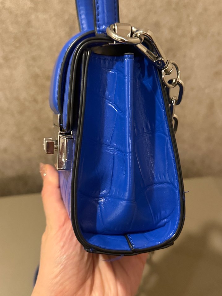 Divarese Mavi Deri Tokalı Kadın Çantası - Görsel 5