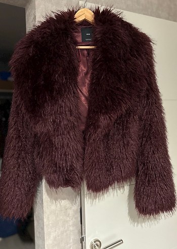 Mango Bordo Kürk - Görsel 4