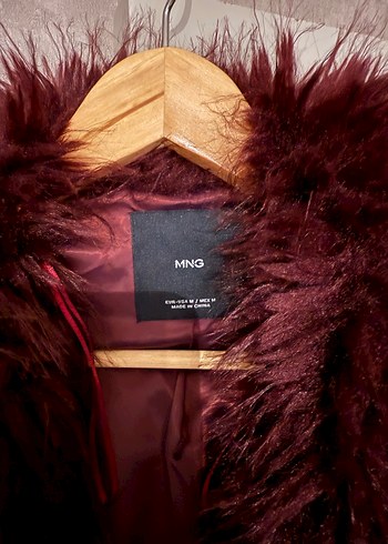 Mango Bordo Kürk - Görsel 7