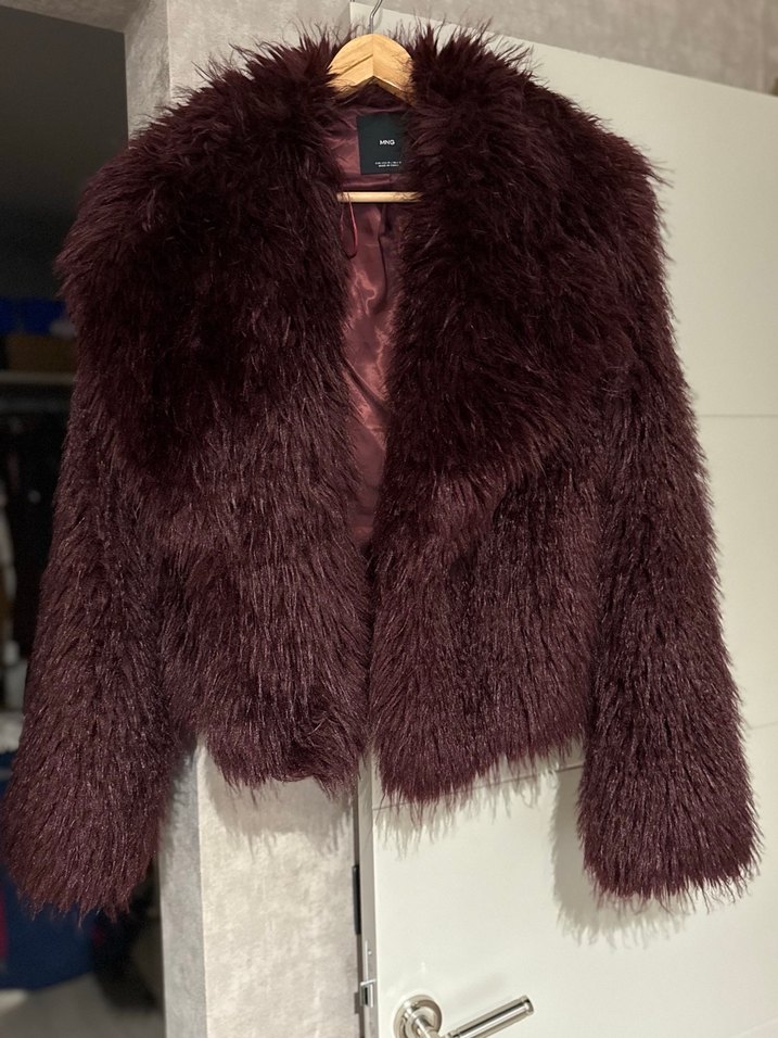 Mango Bordo Kürk - Görsel 4