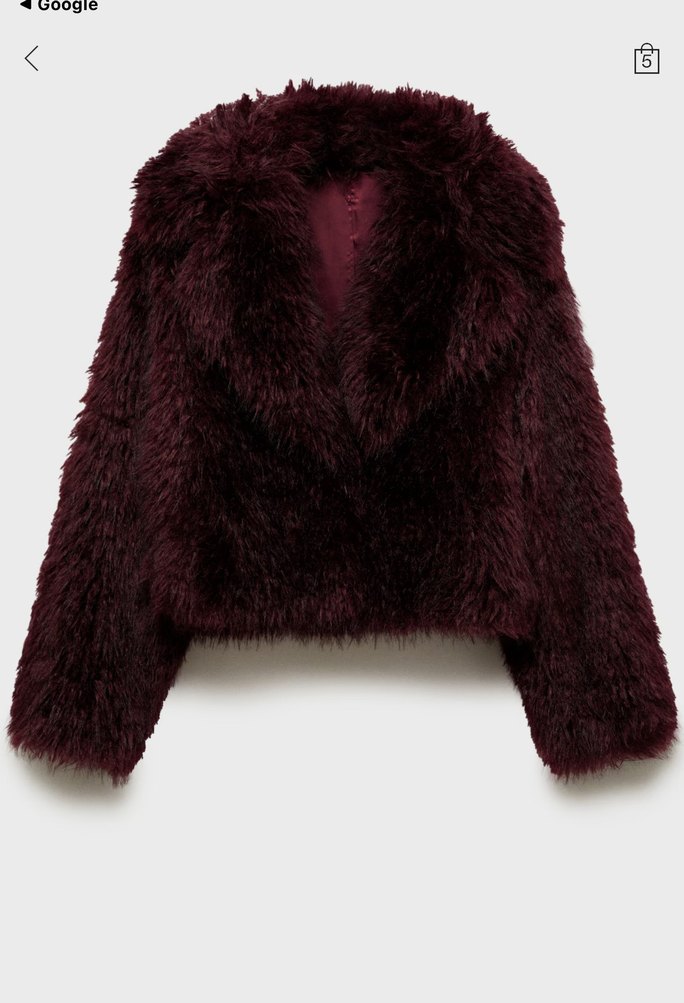 Mango Bordo Kürk - Görsel 3