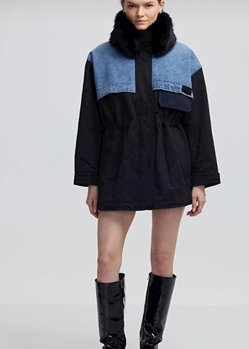 İpekyol denim detaylı parka - Görsel 2