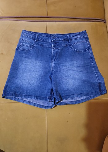 Kadın Mavi Mini Denim Şort