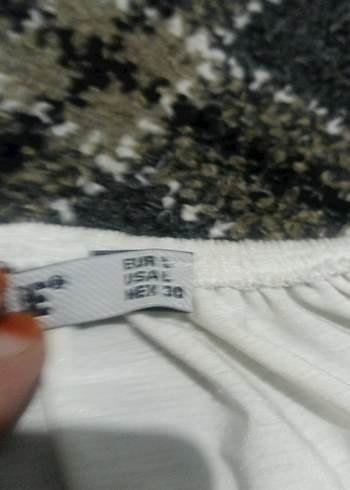 Düğmeli Beyaz Keten Kadın Bluz - Görsel 2