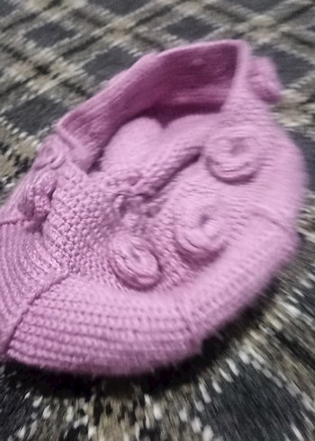 Kız Çocukları İçin Pembe Örgü bere - Görsel 2