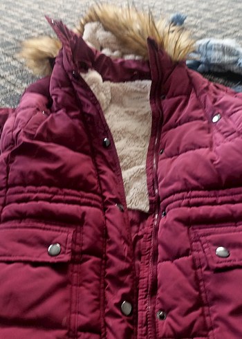 Bordo Kadın Sıcak Midi kaban - Görsel 2