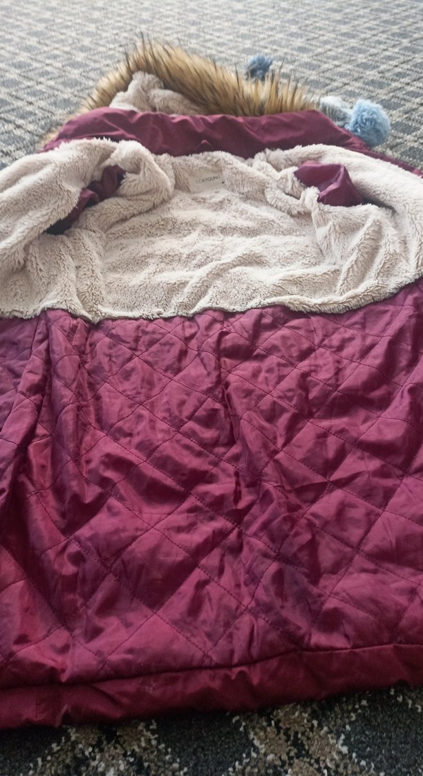 Bordo Kadın Sıcak Midi kaban - Görsel 3