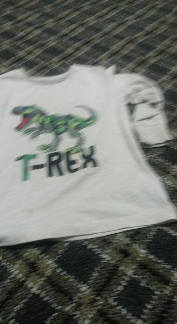 Baskılı Beyaz Erkek Tişörtü T-Rex - Görsel 2