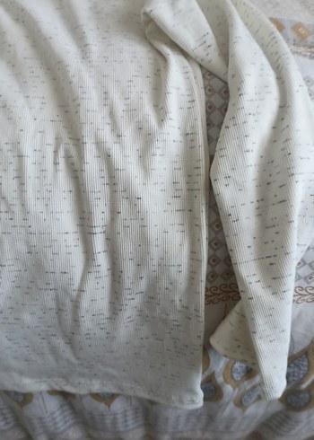 Kadın Beyaz Triko Bisiklet Yaka Kazak - Görsel 2