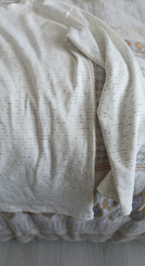 Kadın Beyaz Triko Bisiklet Yaka Kazak - Görsel 2