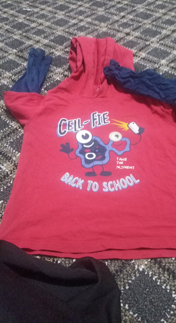 Kırmızı Erkek Sweatshirt, Uzun Kollu, Baskılı - Görsel 2