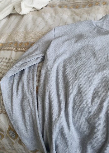 Gri erkek Kısa Boğazlı Triko Kazak - Görsel 3