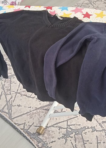 Bordo Pamuklu V Yaka Triko Kazak uc tene dir - Görsel 3