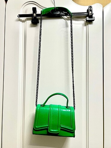  Beden yeşil Renk Zara mini city çanta