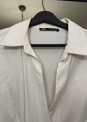 Zara Beyaz V Yaka Elbise - Görsel 3