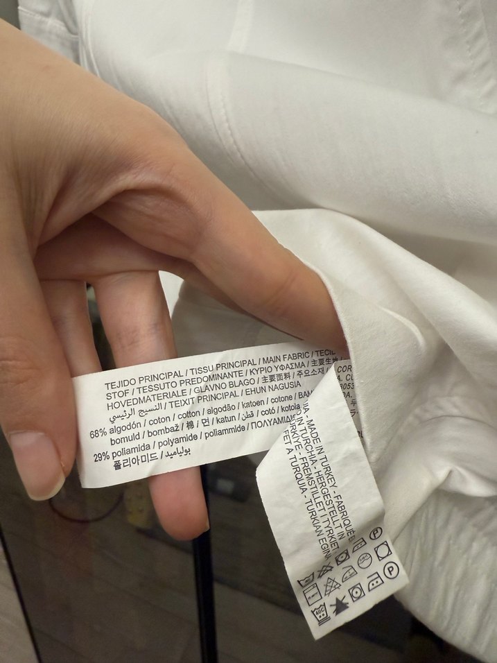 Zara Beyaz V Yaka Elbise - Görsel 4