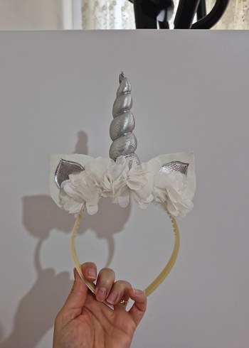 Beyaz Unicorn Saç Bandı