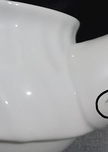 Beyaz Porselen demlik - Görsel 2