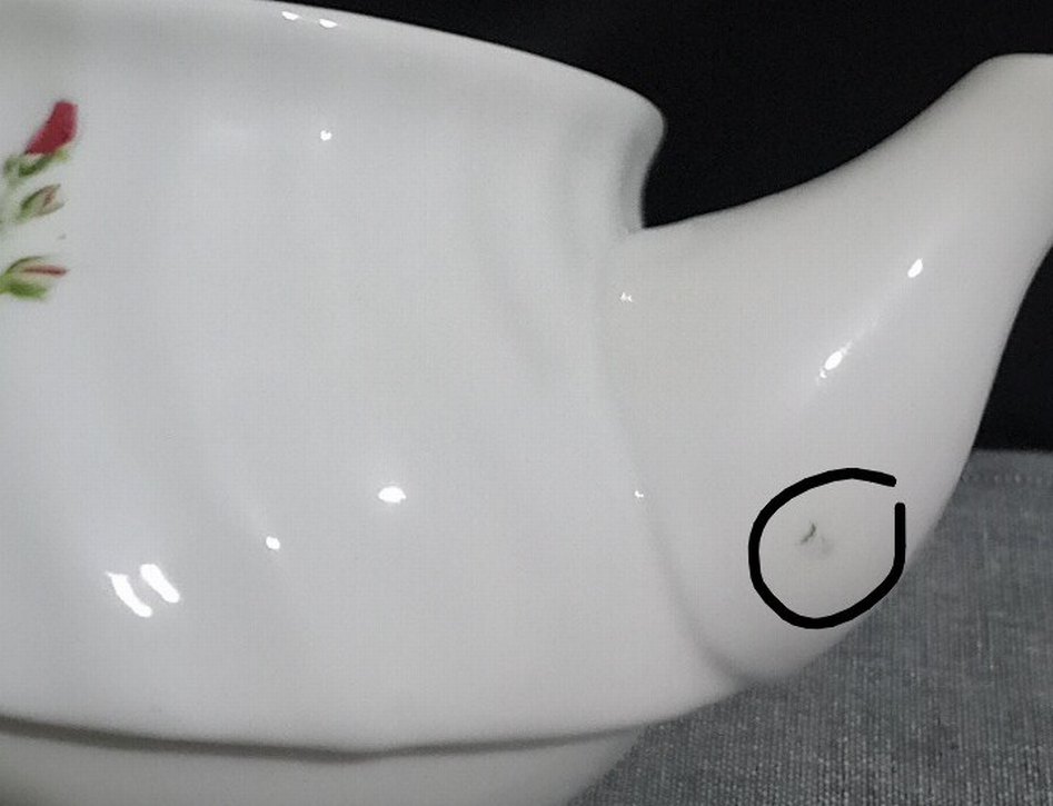 Beyaz Porselen demlik - Görsel 2