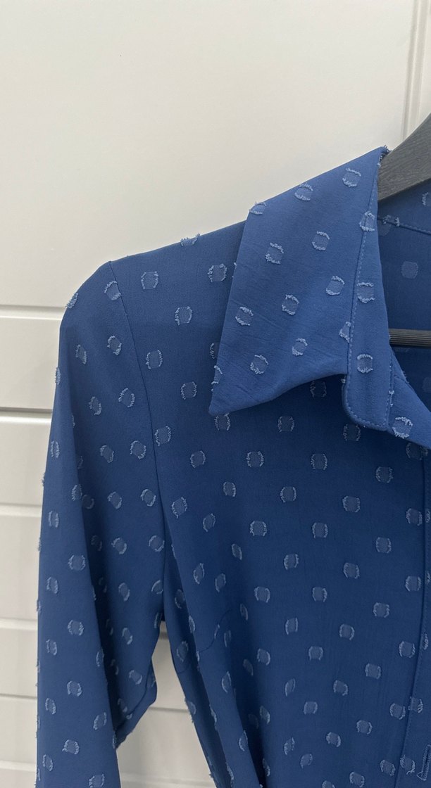 Koyu Mavi Midi Kadın Elbise - Görsel 4