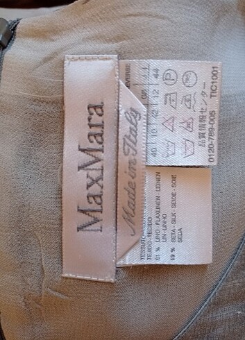 Max Mara Orijinal MaxMara marka parlak keten elbise