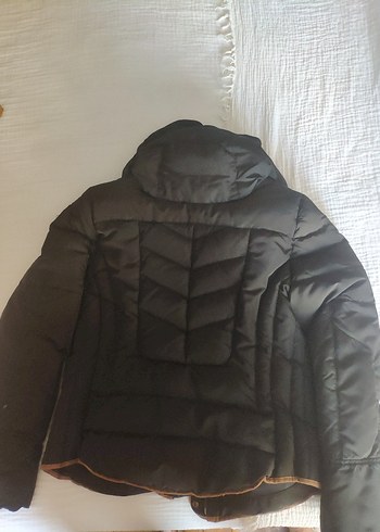 m Beden zara basic yaka kapşonlu kısa mont