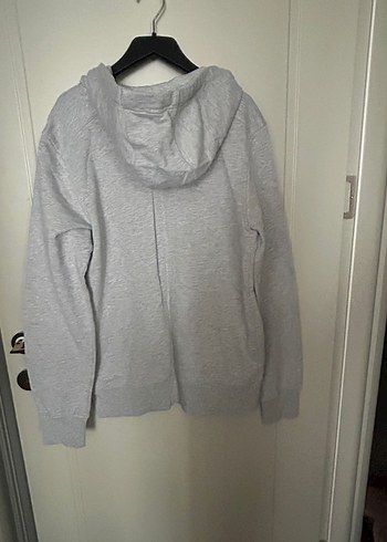 Diğer Gri Kapüşonlu Düğmeli Kadın Sweatshirt