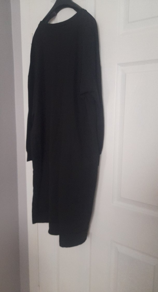 Siyah Kadın Uzun Kollu Rahat Tunik - Görsel 3