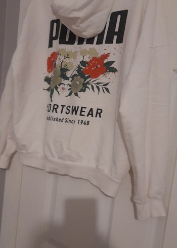 Puma Beyaz Fermuarlı Kadın Sweatshirt - Görsel 3