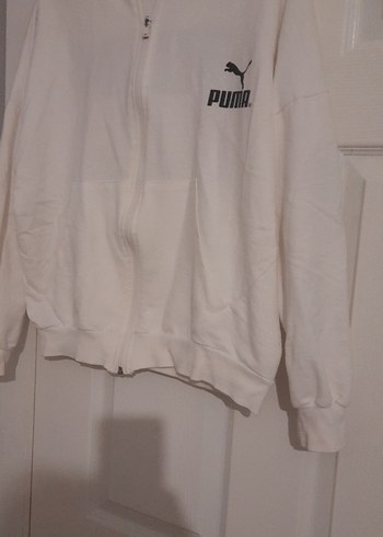 Puma Beyaz Fermuarlı Kadın Sweatshirt - Görsel 2