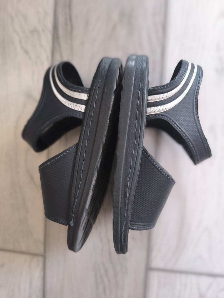 Erkek Lacivert Cırtlı Kauçuk Sandalet - Görsel 3