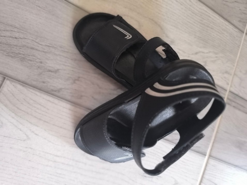 Erkek Lacivert Cırtlı Kauçuk Sandalet - Görsel 5