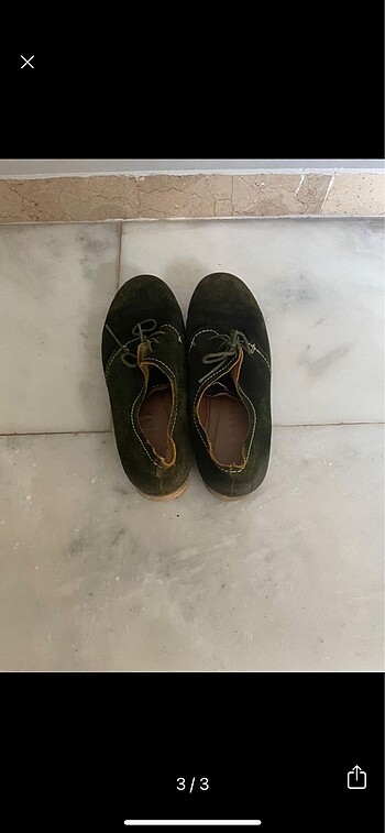 36 Beden Yeşil ayakkabı