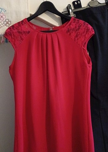 Kırmızı Midi Kadın Takım Elbise - Görsel 2