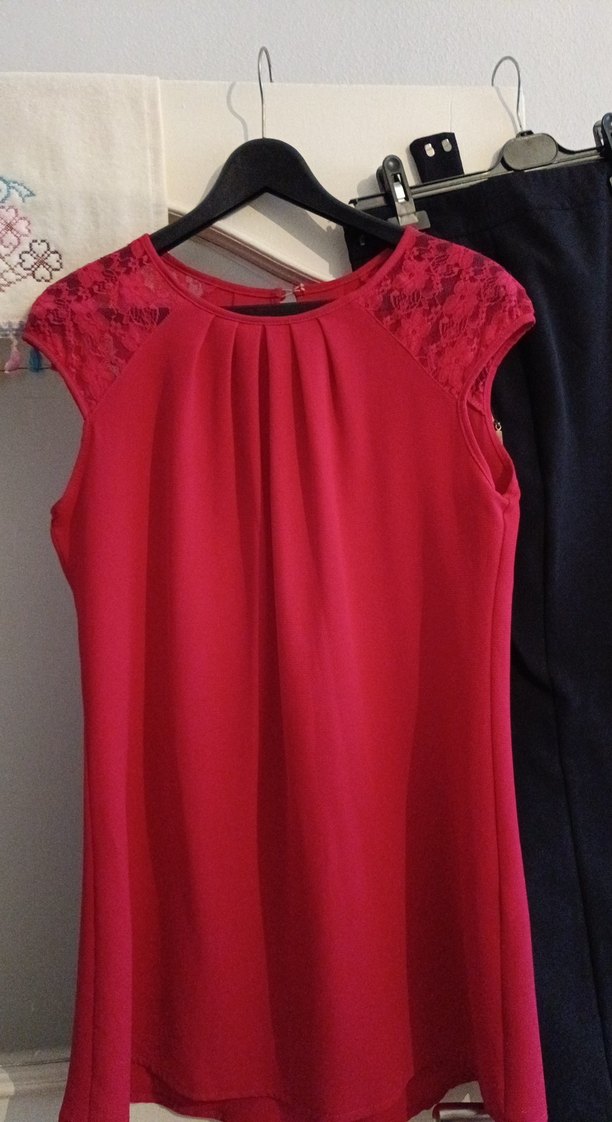 Kırmızı Midi Kadın Takım Elbise - Görsel 2