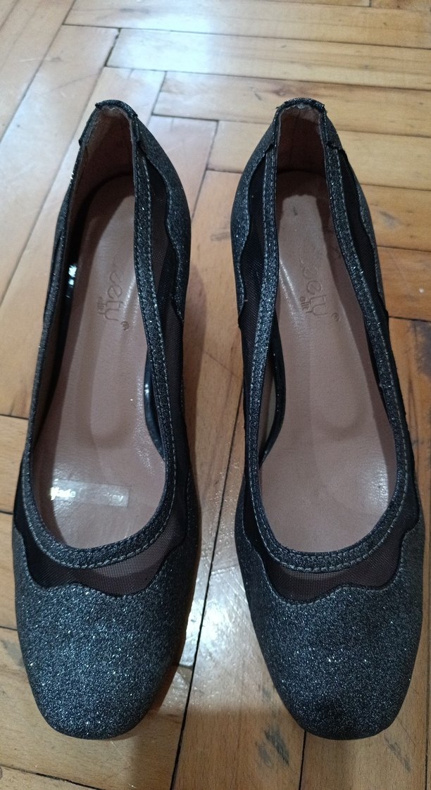 Kadın Gri Simli Topuklu Akşam Ayakkabısı - Görsel 4