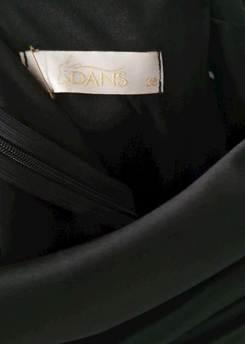 38 Beden siyah Renk Siyah Kayık Yaka Midi Strappy Elbise