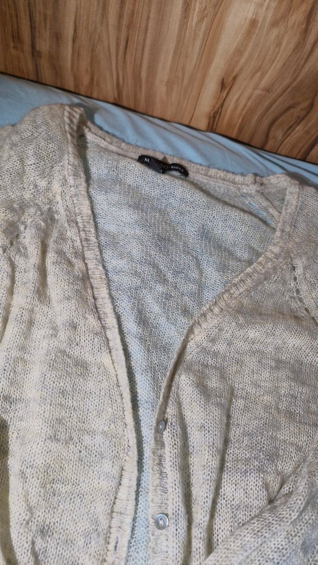 Bej V Yaka Kadın Hırka - Görsel 4