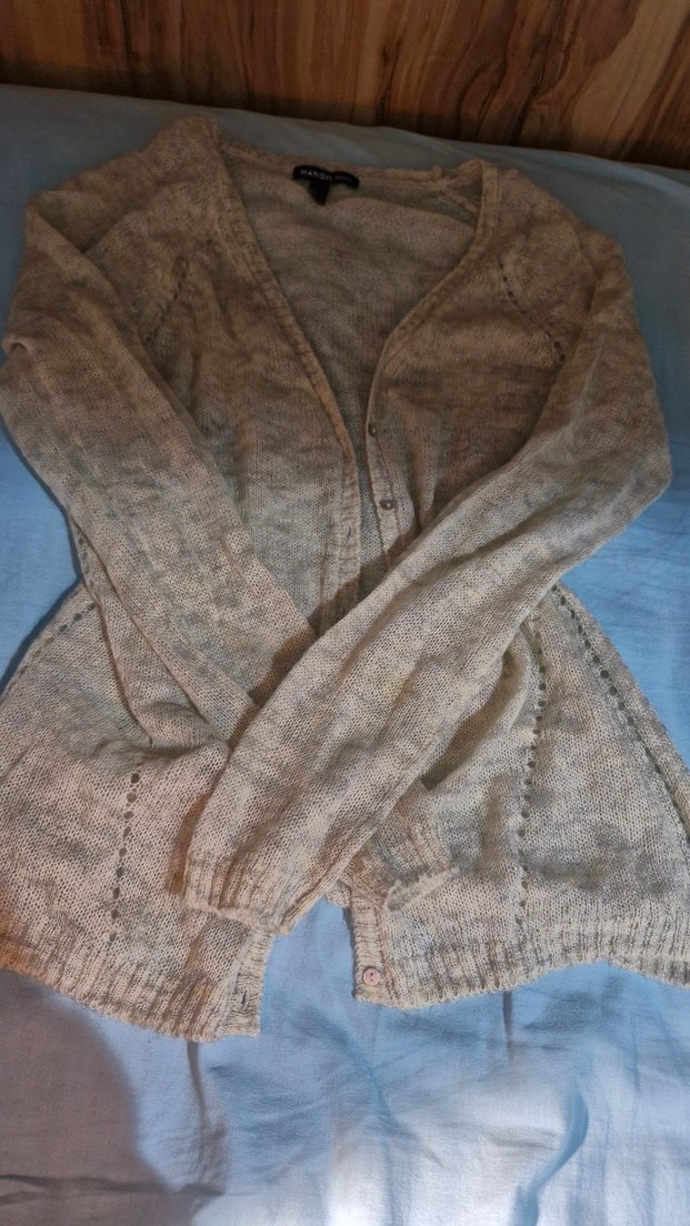 Bej V Yaka Kadın Hırka - Görsel 5