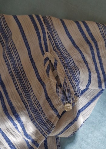 Dantel Detaylı Mavi Keten Mini Tunik - Görsel 3